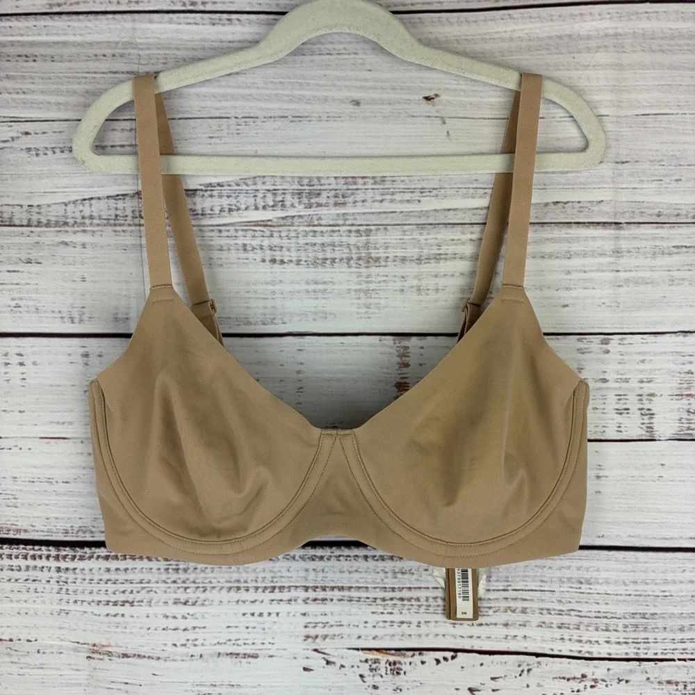 SKIMS Kim Kardashian Fits Everybody Unlined Demi Tshirt Bra 36D NWT Clay $46 - Picture 2 of 8